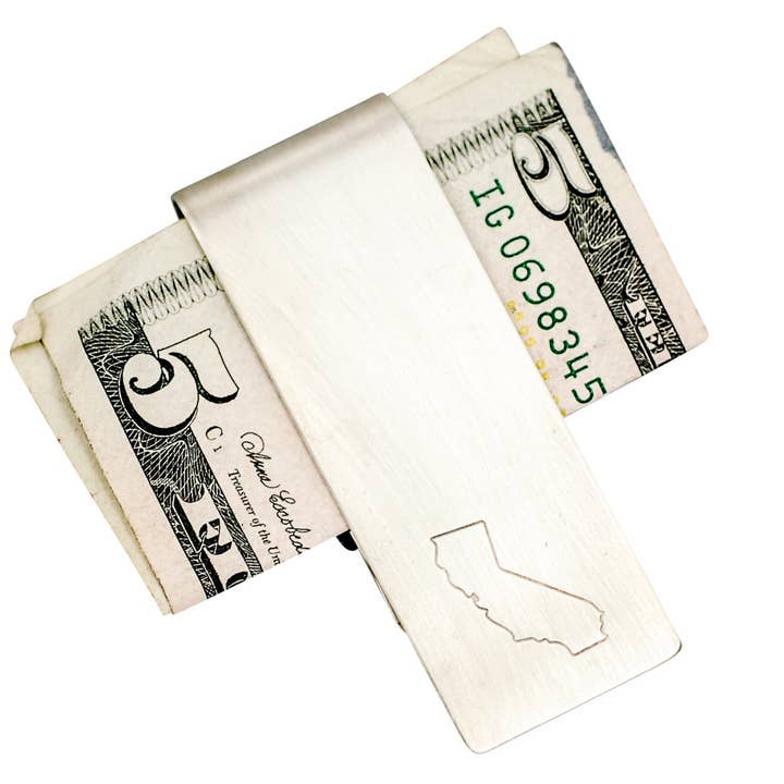 California or Tahoe Money Clip for wholesale by Krista Tranquilla Studio