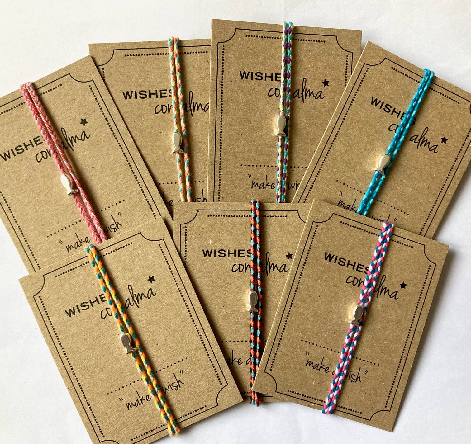 MundoconAlma* - Wholesale Woven/Braided Bracelet - Fish bracelet in braided cord - Make a Wish · Fiesta3