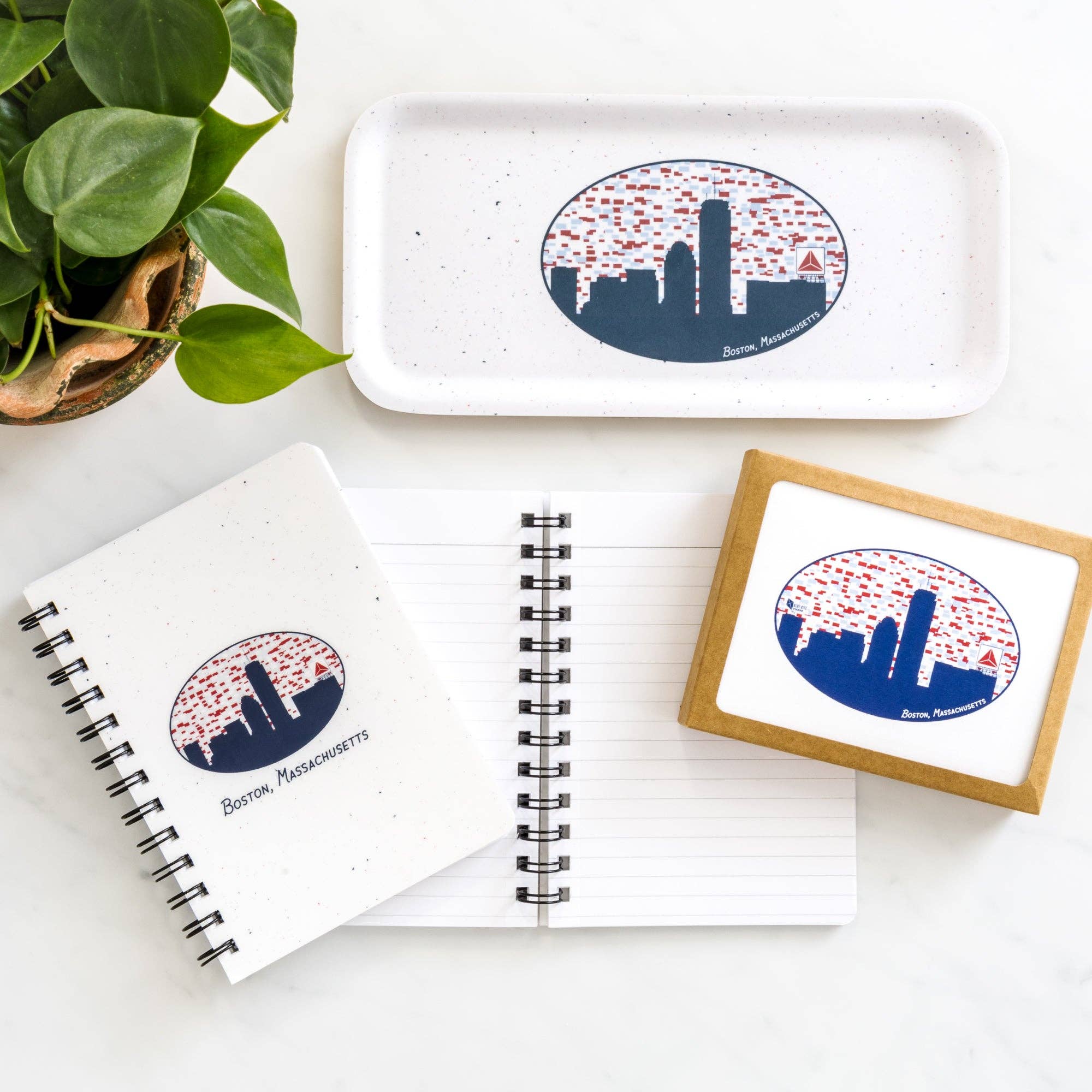 Blue Kite Press - Wholesale Serving Tray - Boston Skyline Birch Serving Tray with Citgo Sign3