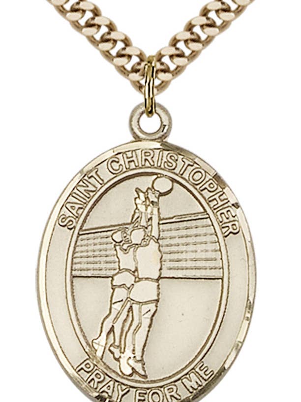 Pendentif Volleyball Saint Christophe pour la vente par Tony’s Jewelry