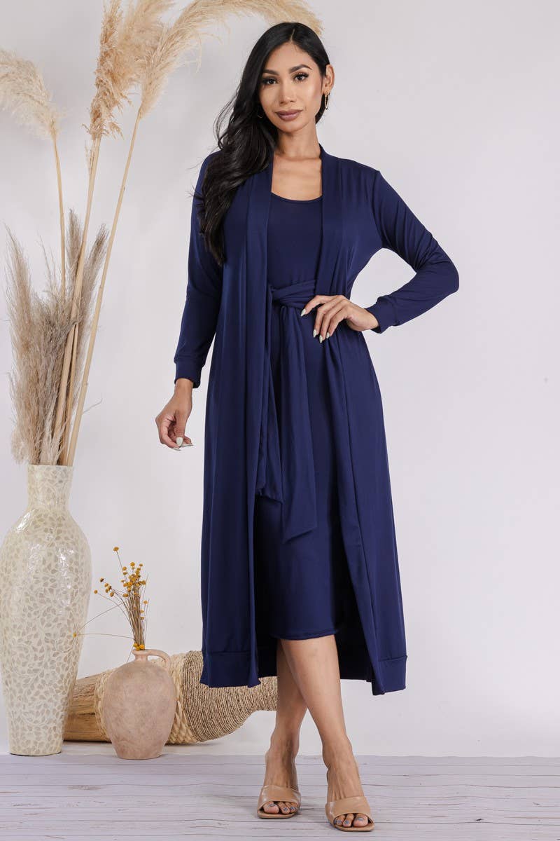 H&H Fashion Inc. - Wholesale Dress - Women's - HH657X-SL-NEW - 2PC Cardigan and Dress Set1