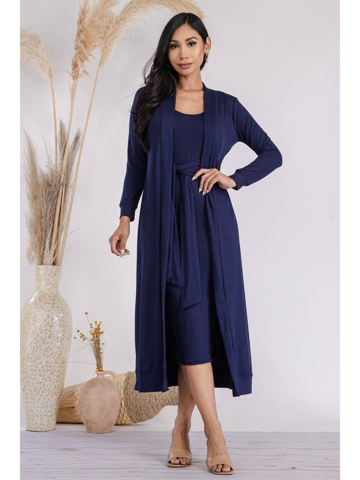 H&H Fashion Inc. - Wholesale Dress - Women's - HH657X-SL-NEW - 2PC Cardigan and Dress Set1
