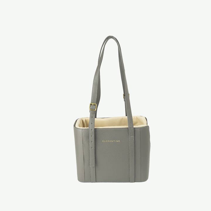 Clementine Leather Carrier - Grey, Small for wholesale by Clementine est dogs