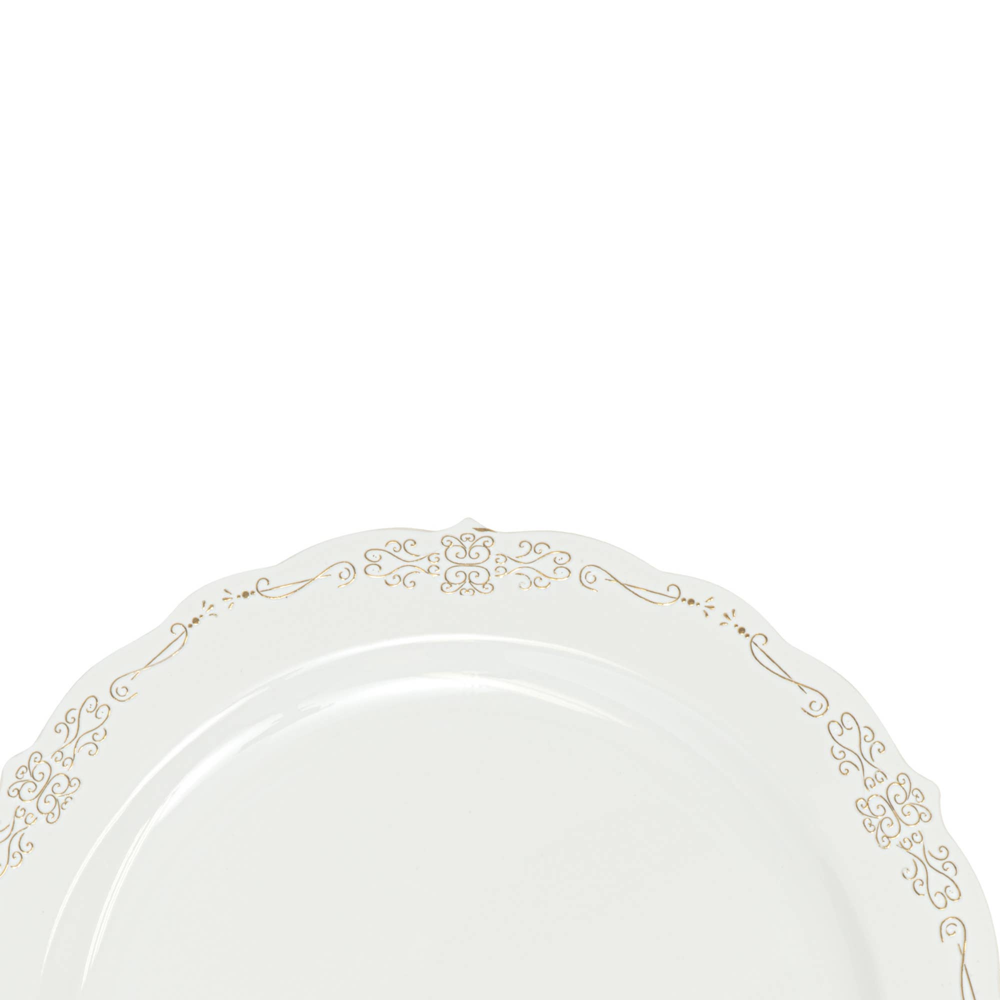 Portofino International Trading, USA - Wholesale Disposable Plate - Scalloped Edge Disposable Dinner Plate - White - Pack of 121