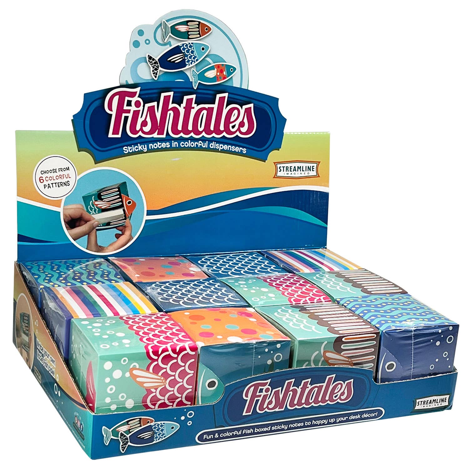 Streamline - Vendita all'ingrosso Post-it - Fish Tales, foglietti adesivi e dispenser colorati8