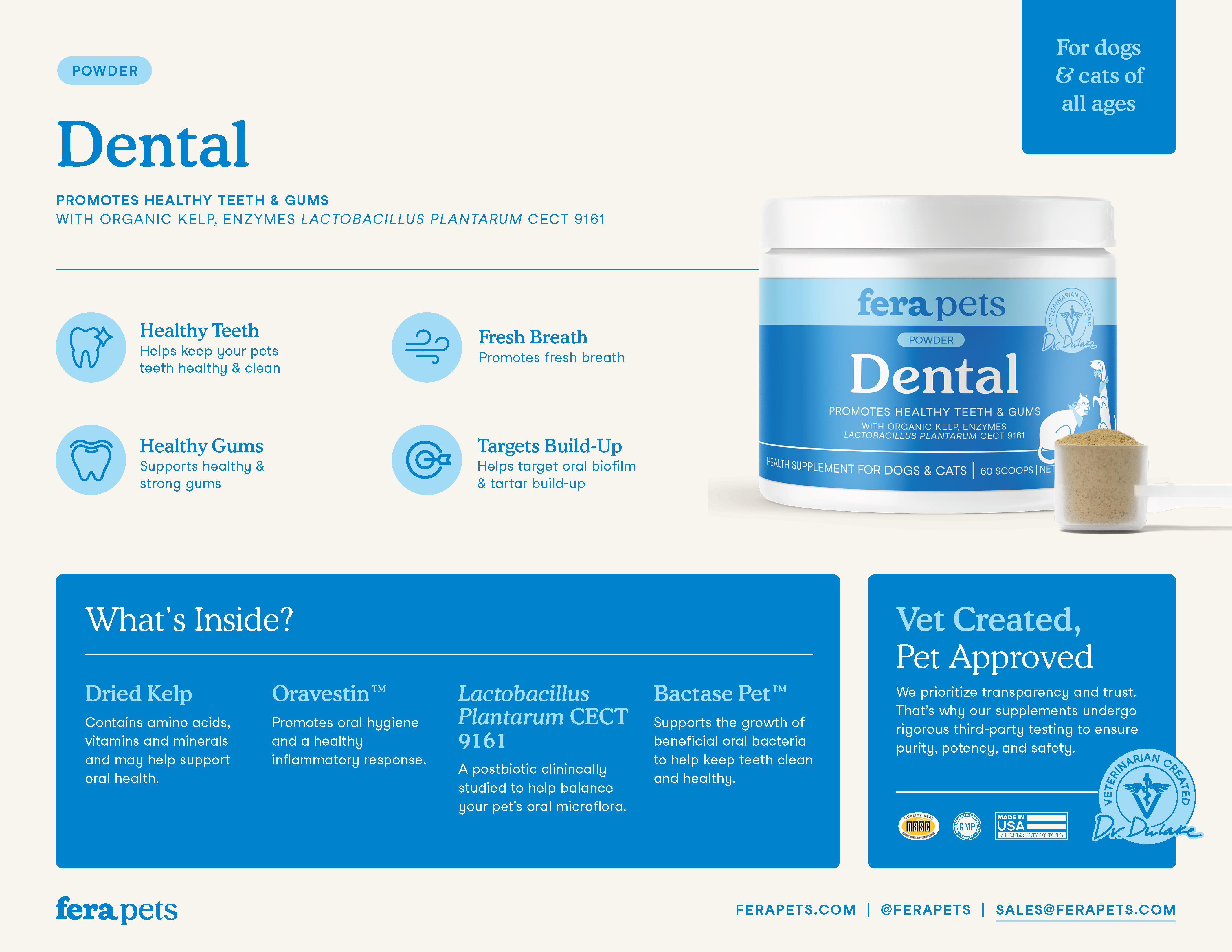 Fera Pets - Wholesale Pet Supplement - Cat/Dog - Dental Support for Dogs and Cats3