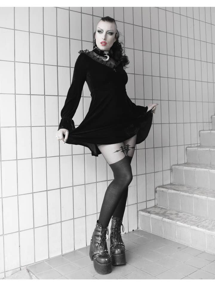 Pamela Mann - Wholesale Tights - Women's - Gothic Cross Suspender Tights2