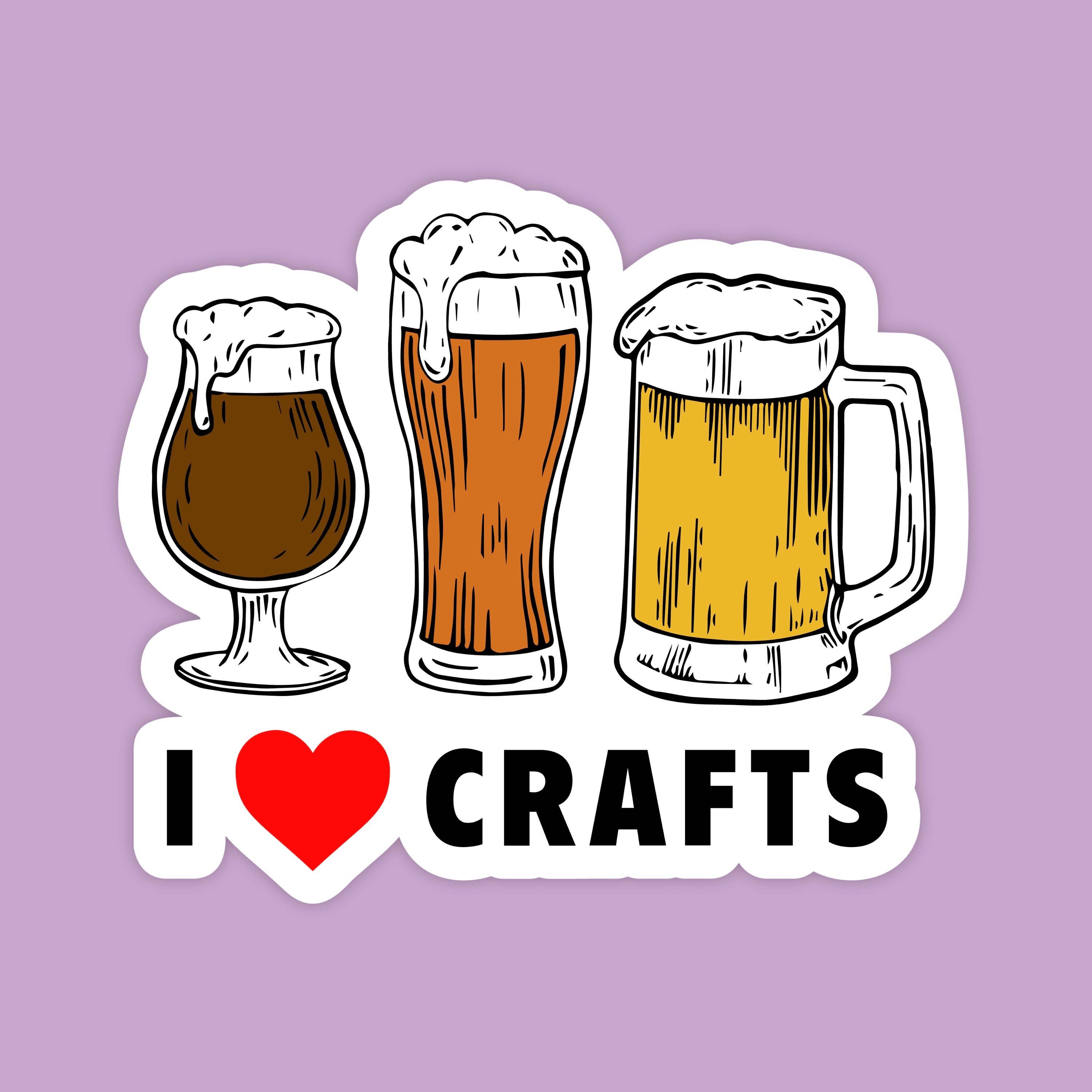 Crafted By Rebecca B – wholesale Klistermärke – Jag älskar hantverk öl klistermärke2