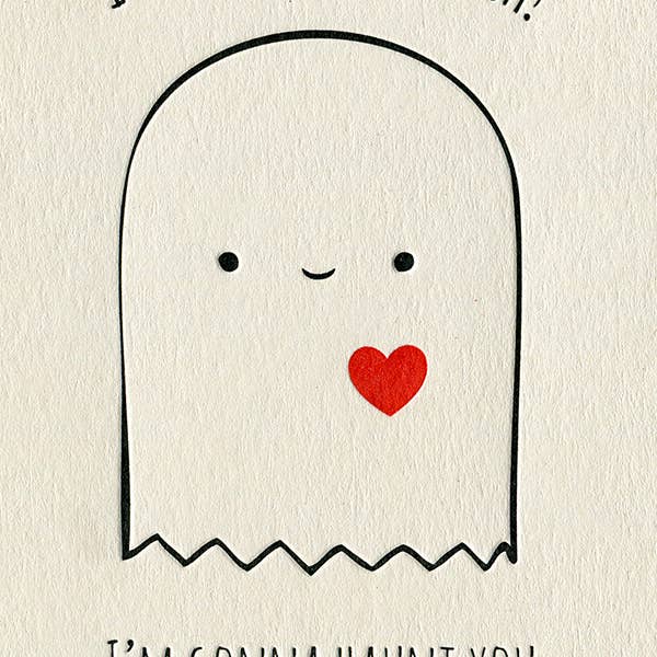 Lady Pilot Letterpress - Wholesale Love Card - Ghostlove Greeting Card1