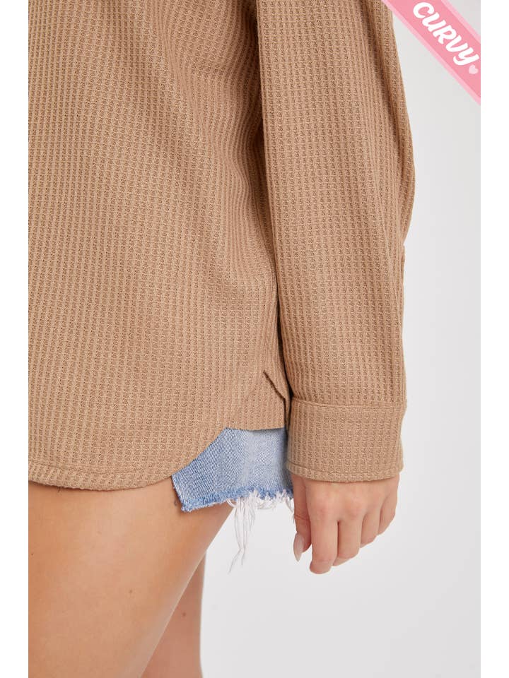 Sweet Lovely by Jen - Wholesale Button Down Shirt - Women's - PLUS SIZE BUTTON DOWN OVERSIZED SHIRTS17