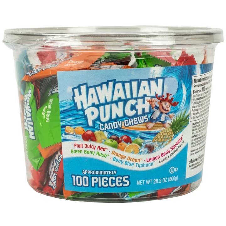 Long Island Candy Factory - Wholesale Gummy - Hawaiian Punch Candy Chews 100 Ct Tub Assorted Flavors