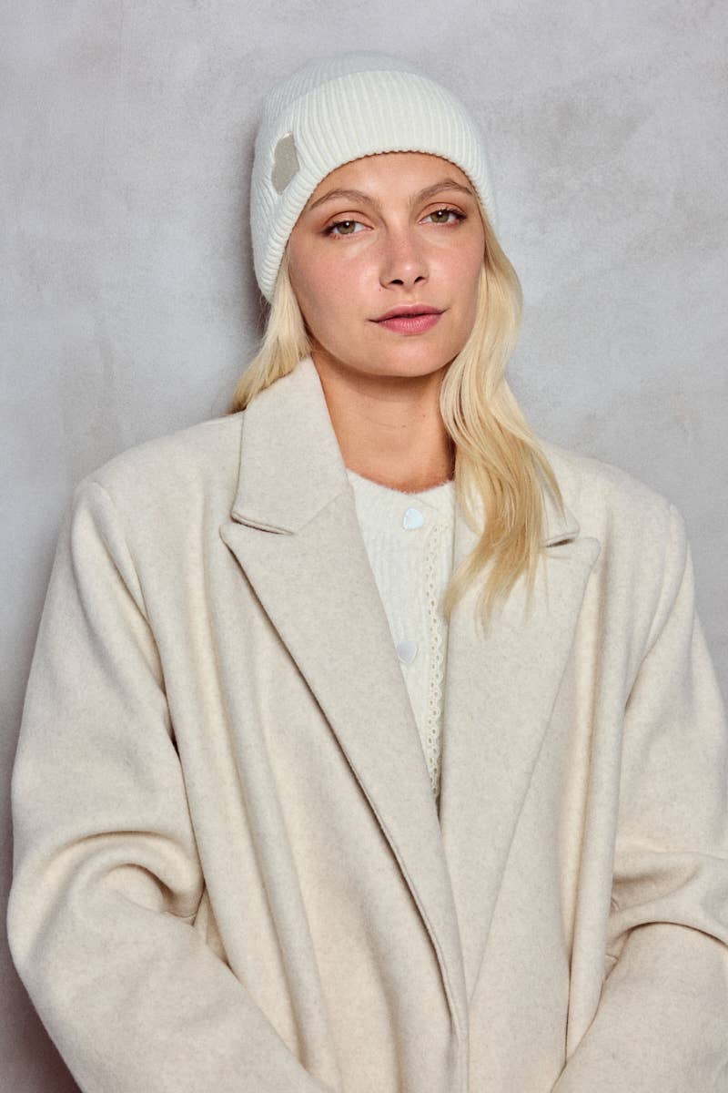 BYREN | ÉLINE L'ATELIER – wholesale Mössa - Dam – Enfärgad mössa med matchande hjärta MJ220SD11