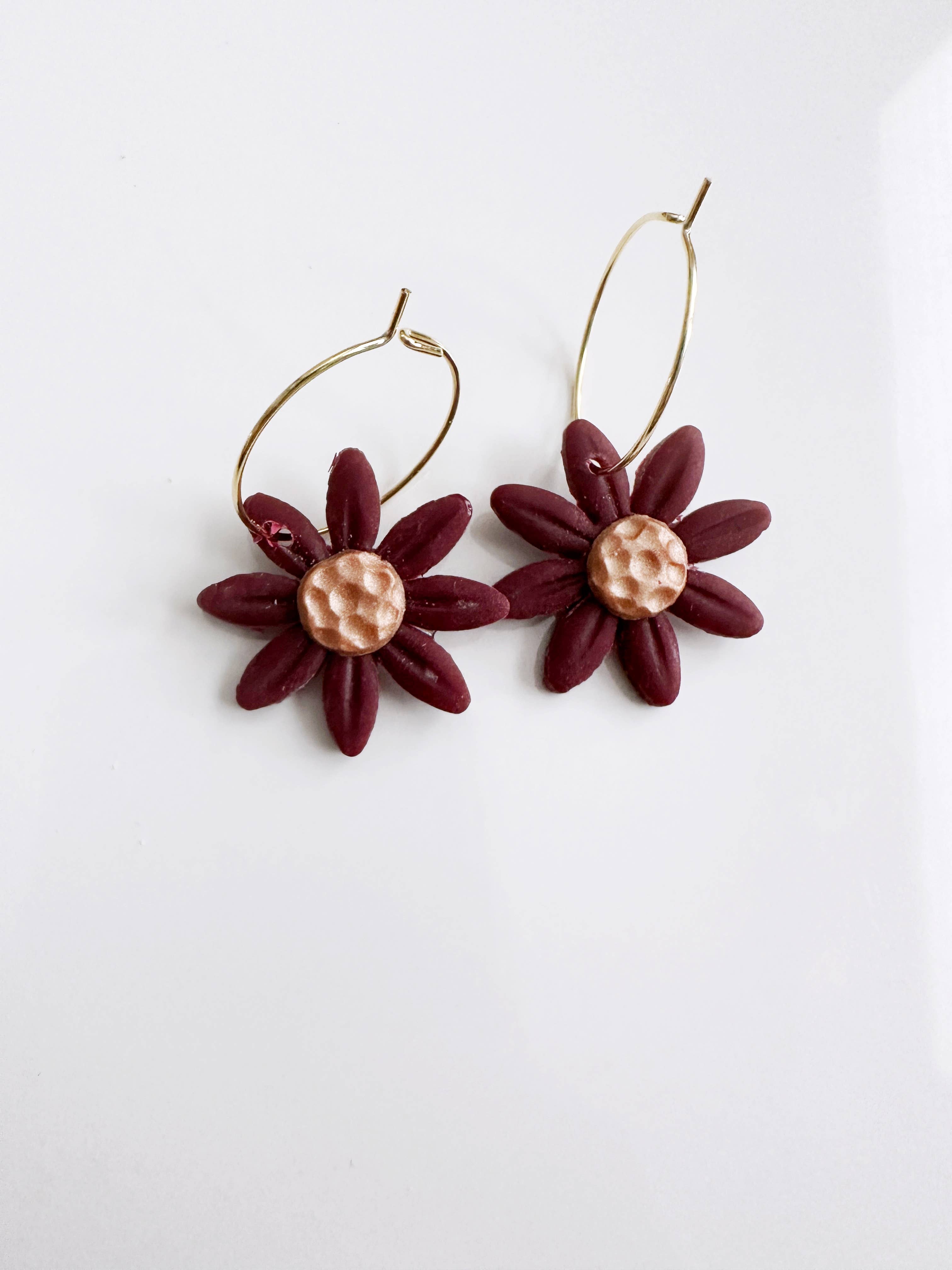 KaoLee Shop - Wholesale Dangle Earrings - Spring Daisy Hoop Earring7