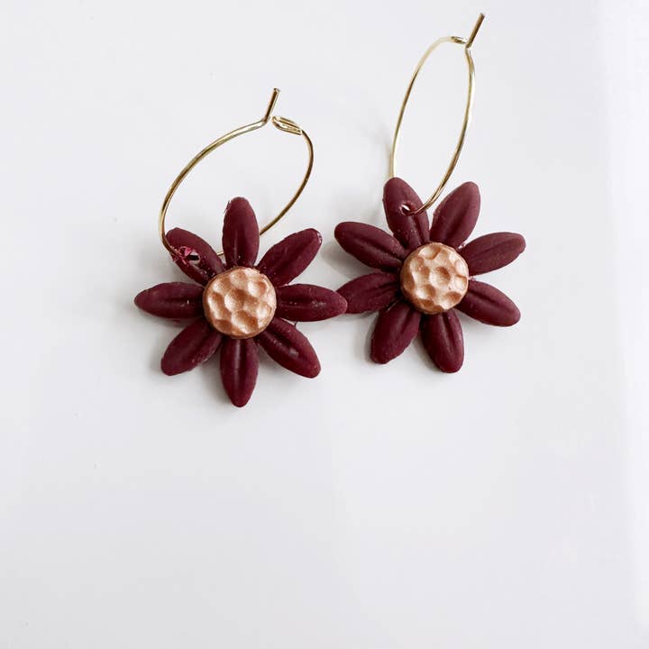 KaoLee Shop - Wholesale Dangle Earrings - Spring Daisy Hoop Earring7