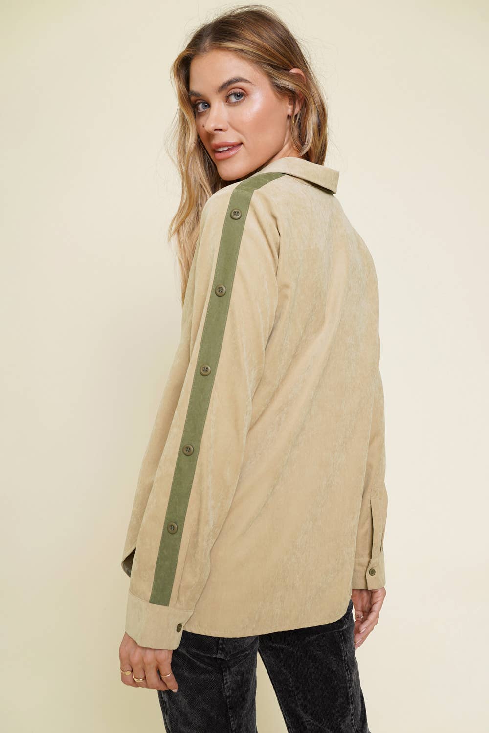 Mystree – Großhandel Hemd mit Button-down-Kragen – Damen – 20731 Kontrast-Shirt0