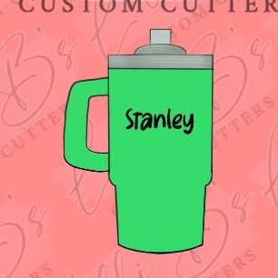 Tumbler | Stanley Cup 2 Cookie Cutter and Fondant Cutter for wholesale by Lolli B Custom Cutters