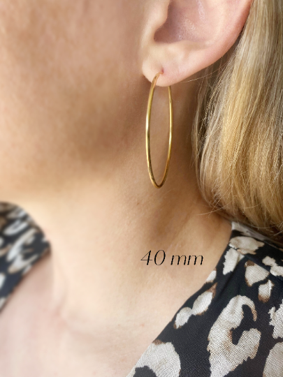 GoldFi - Vente Créoles - Boucles d’oreilles créoles infinies en or 18 carats, diamètres 20 mm à 70 mm2