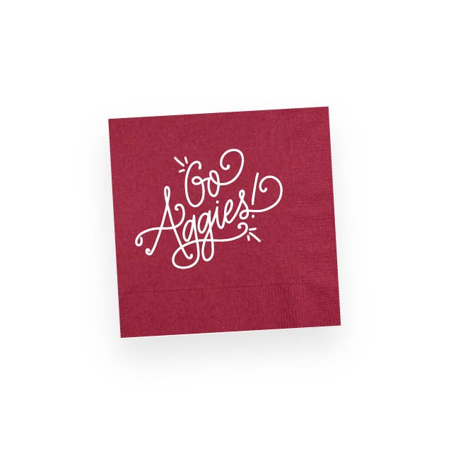 Natalie Chang - Wholesale Disposable Tableware Pack - Go Aggies! | Game Day Cups & Napkins (All)