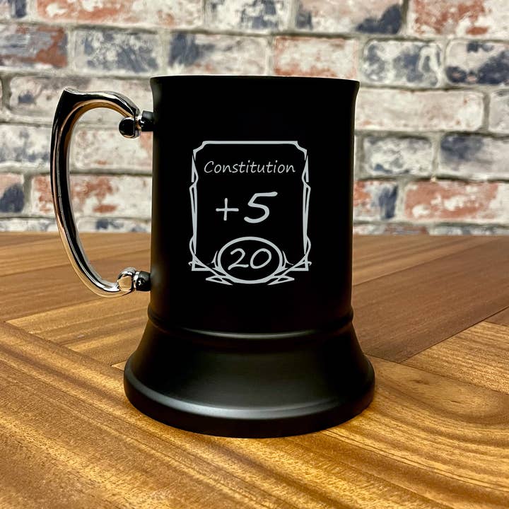 Constitution +5 Metal Tankard | Tabletop Gaming D&D Gift and other Purchase Wholesale tankard. Free Returns & Net 60 Terms on Faire trending on Faire.