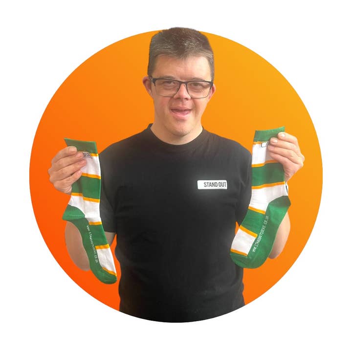 The Hoops Striped Socks for wholesale by Stand Out Socks