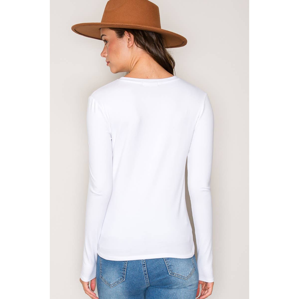 Popular 21 - Wholesale Knit Top - Women's - Fleece Lined Crew Neck Long Sleeve Top2