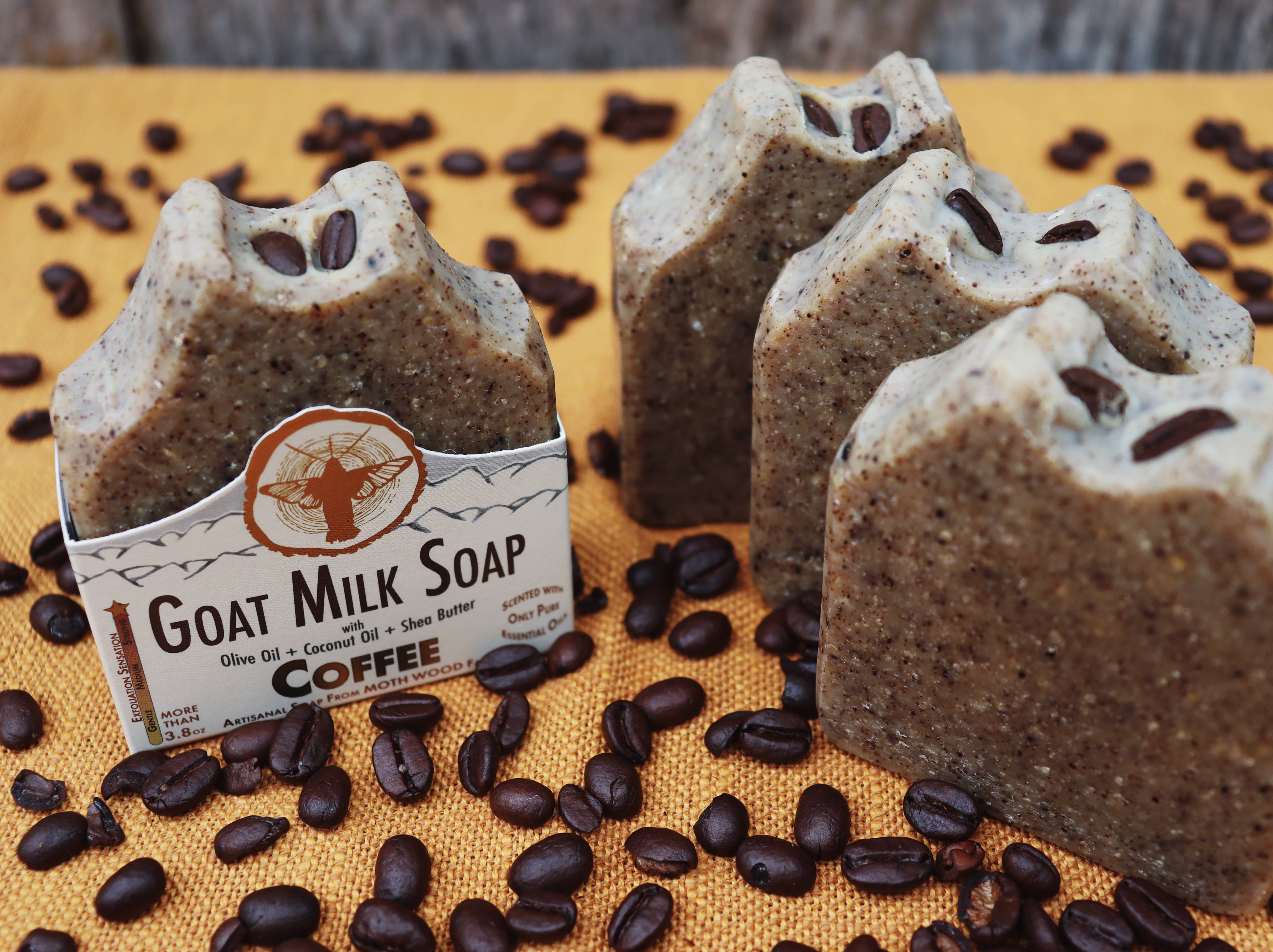 MOTH WOOD - Wholesale Bar Soap - Coffee Goat Milk Soap