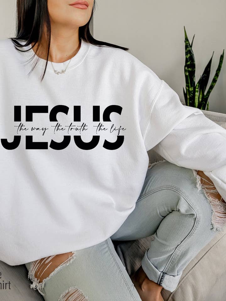 JESUS Crewneck for wholesale by ASH Originals Co