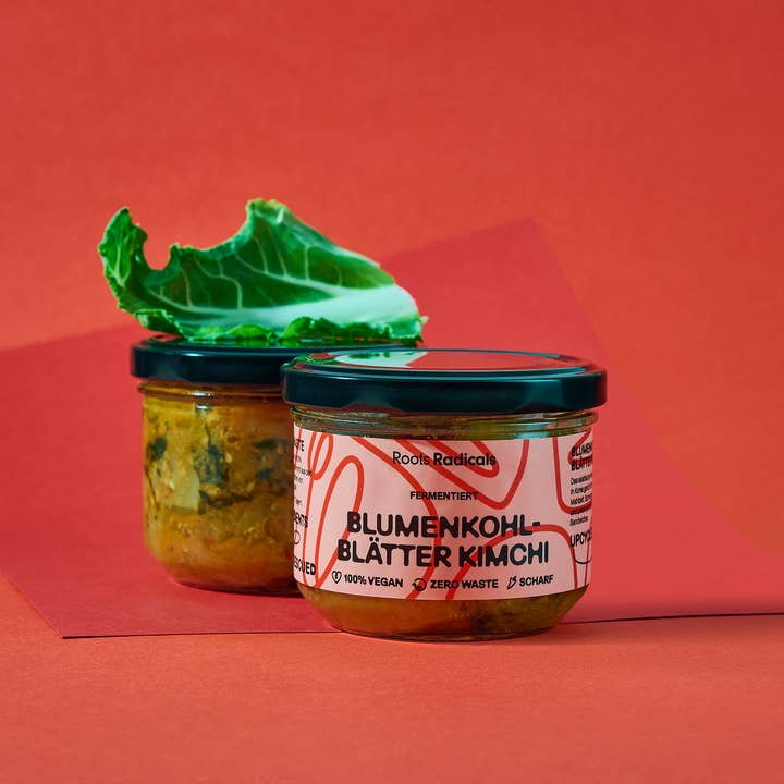 Cauliflower Leaf Kimchi - NEW LABEL for wholesale by Roots Radicals