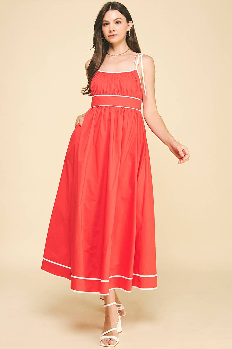 PINCH - Wholesale Dress - Women's - CONTRAST STRAP MAXI DRESS - 5828D20