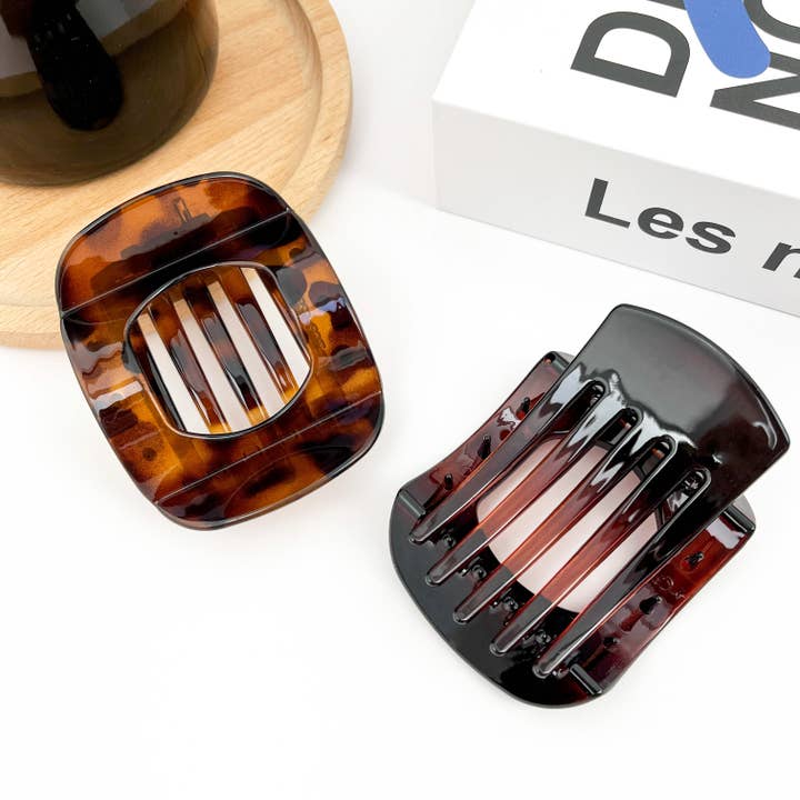 TheDivaSoap - Wholesale Hair Clip - Women's - Flat Round Hair Claw Clip, Autumn and Winter Retro Hair Clip5