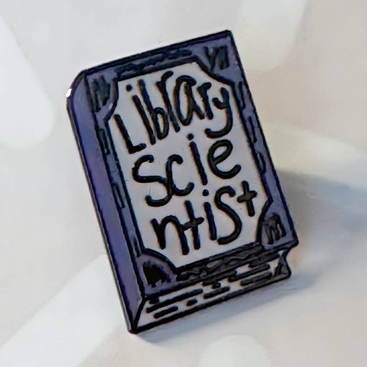 Library Scientist Enamel Pin for wholesale by Sprinkles Studios