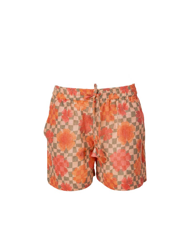 Ariastop.com corporation - Wholesale Lounge Set - Women's - Orange Cotton Jute Floral Co-Ord Set for Women6