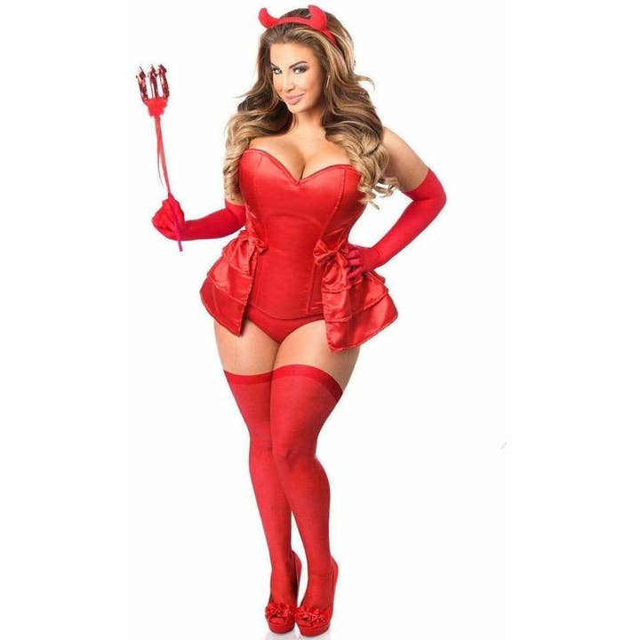 Lavish 5 PC Devilicious Corset Costume for wholesale by Daisy Corsets