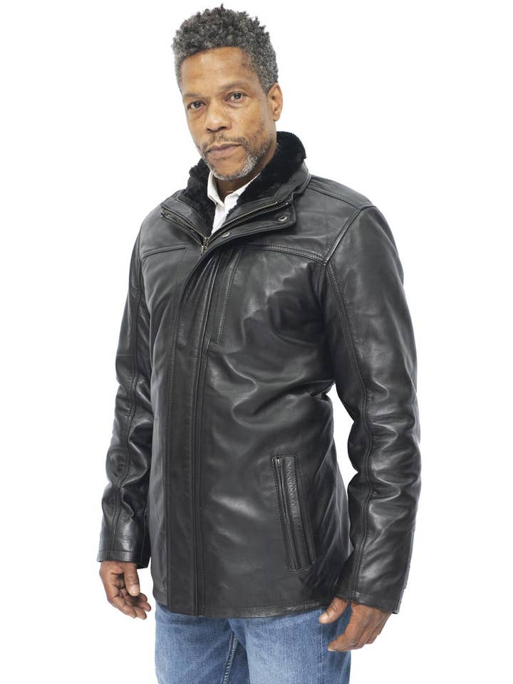 Infinity Leather (Upperclass Fashions Ltd) - Wholesale Leather Jacket - Men's - Mens Leather Mid Length Coat-Hanoi