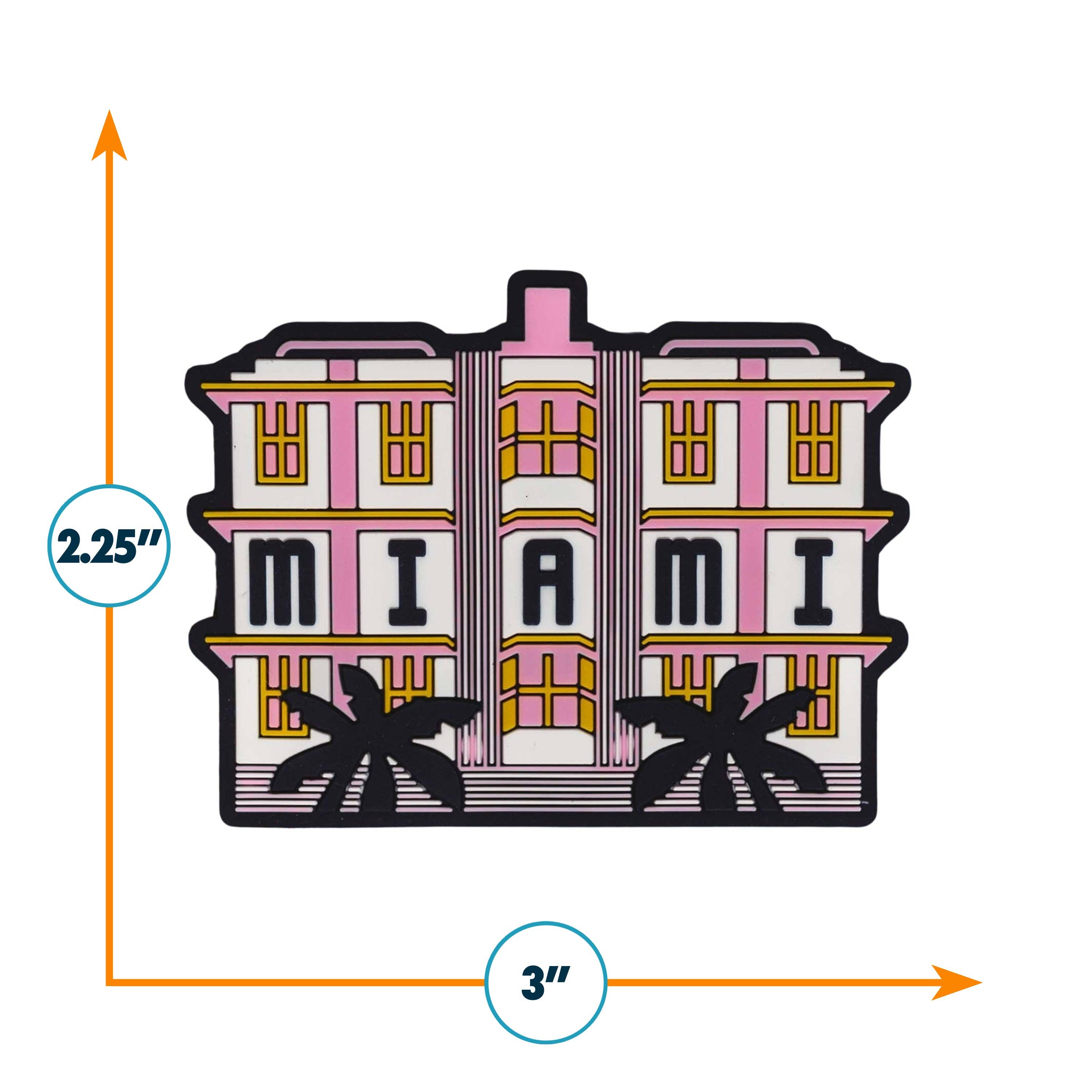 Vagabond Heart - Vente Aimants - Aimant de réfrigérateur en PVC Miami Florida2