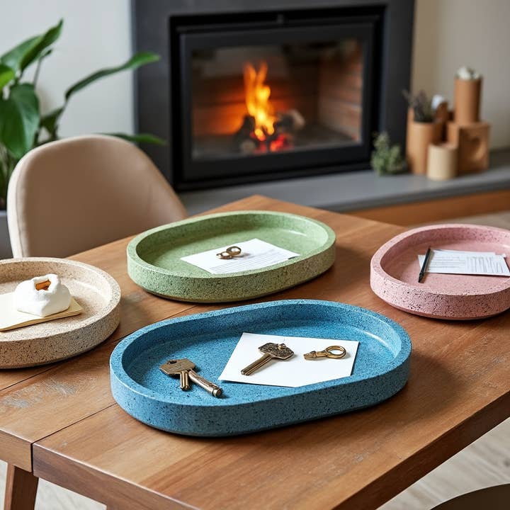 Priscila Leen Arts at Florida Soap Candle - Wholesale Jewelry Dish - Oval Concrete Resin Tray31