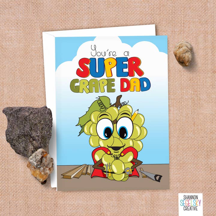 Super Grape Dad Karte zum Vatertag oder zu jeder Zeit für den Großhandel von Shannon Segelsky Creative