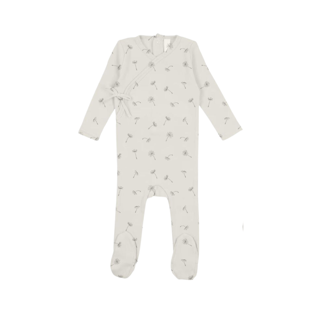 Ivory Wrap Footie W/ Round Bonnet Wildflower for wholesale on Faire1