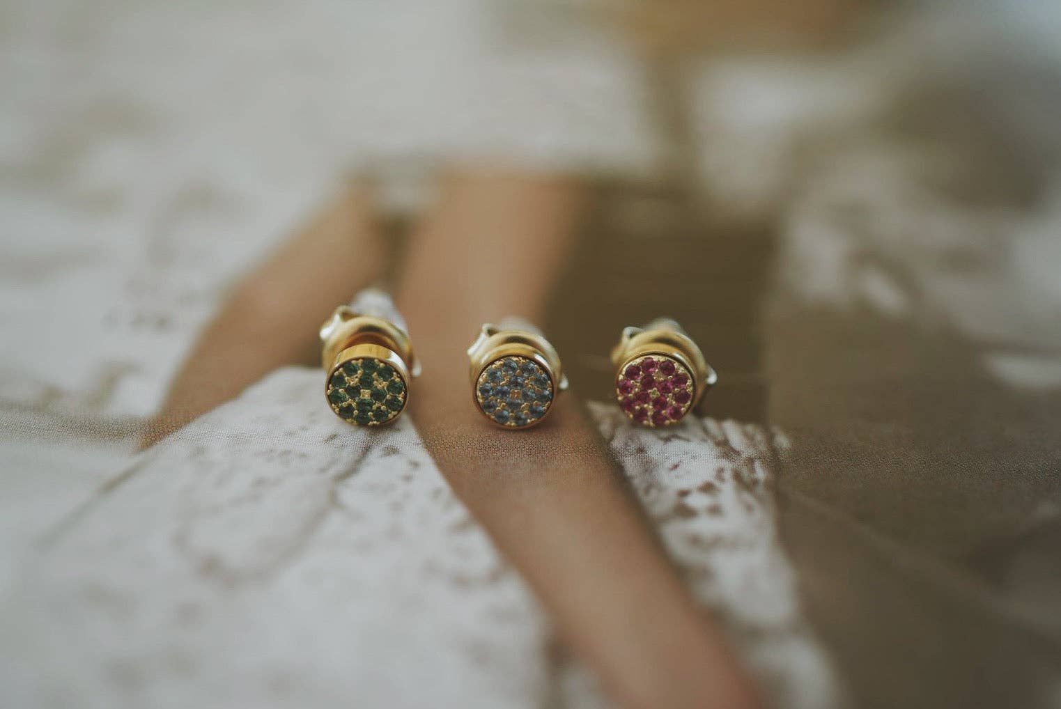 Animira Jewels - Wholesale Stud/Post Earrings - 18K Gold Plated CZ Birthstone Stud Earring · Anti-tarnish4