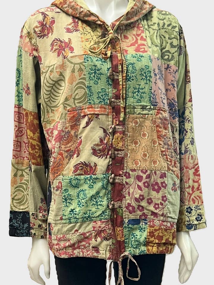 MC-08-OL Patchwork Hoodie for wholesale by Leopards & Roses