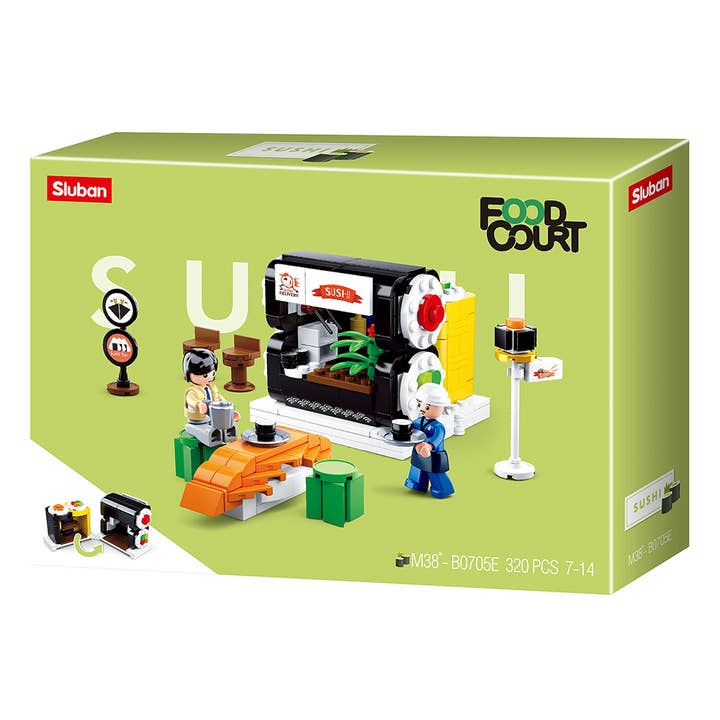 Food Court Sushi House Building Brick Kit (317 Pcs) for wholesale by Texas Toy Distribution