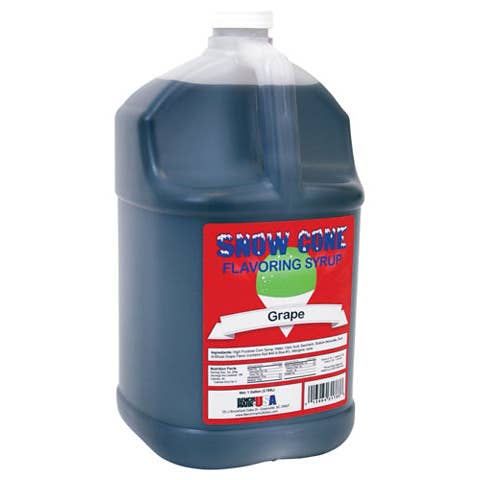 EcoQuality - Wholesale Flavored Syrup - Shaved Ice Snow Cone Syrup 1/2/3/4 Gallon Grape