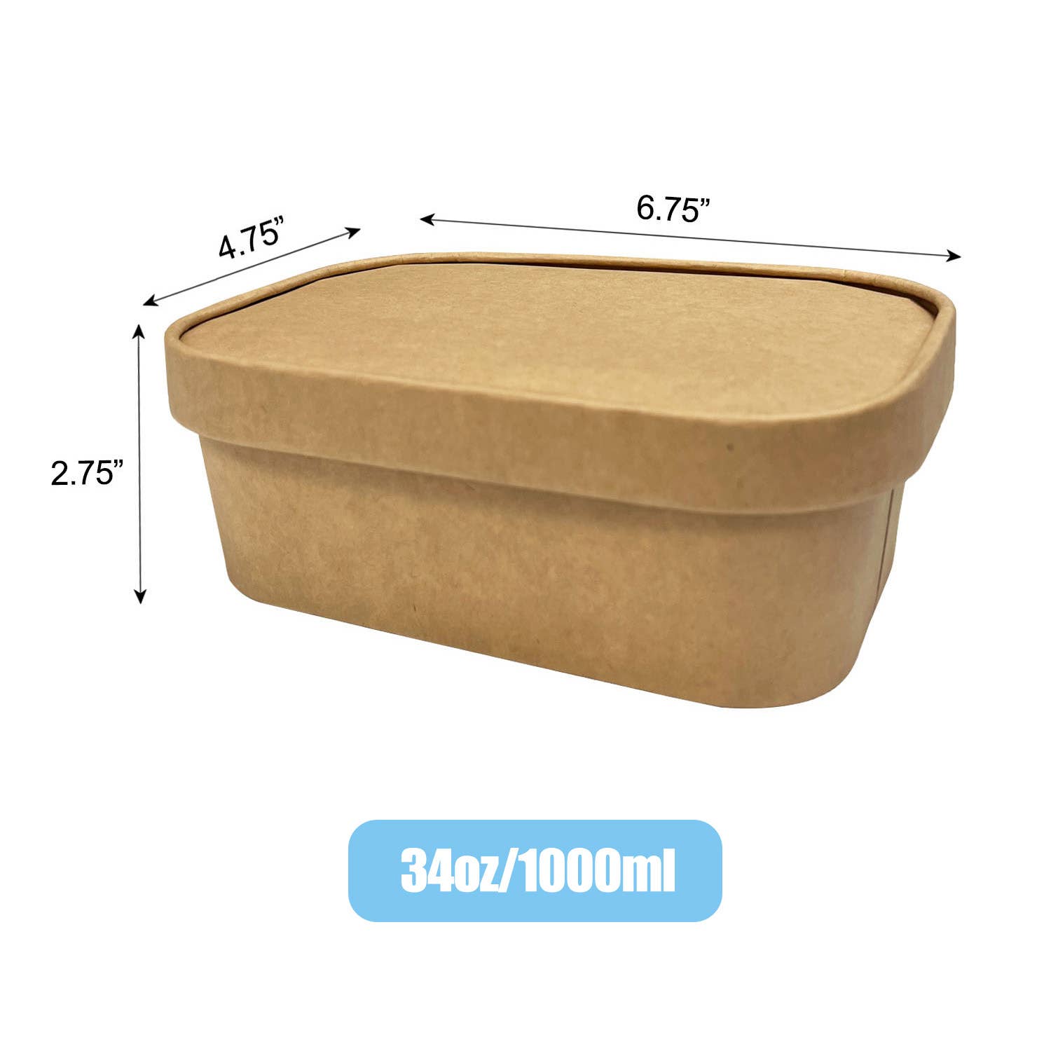 Kis Paper - Wholesale Food Storage Container - Kraft Paper Food Container with PP or Paper Lid5