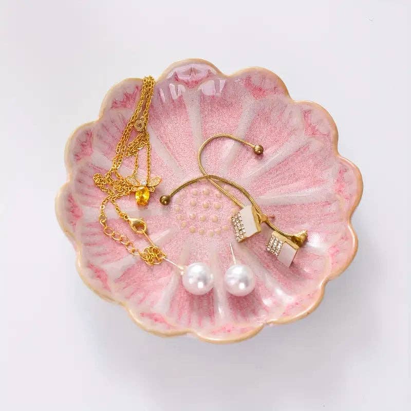 Huis Van Merken - Wholesale Jewelry Dish - Floral Ceramic Jewelry Dish – Elegant Vanity Tray for Accessories & Home Décor0