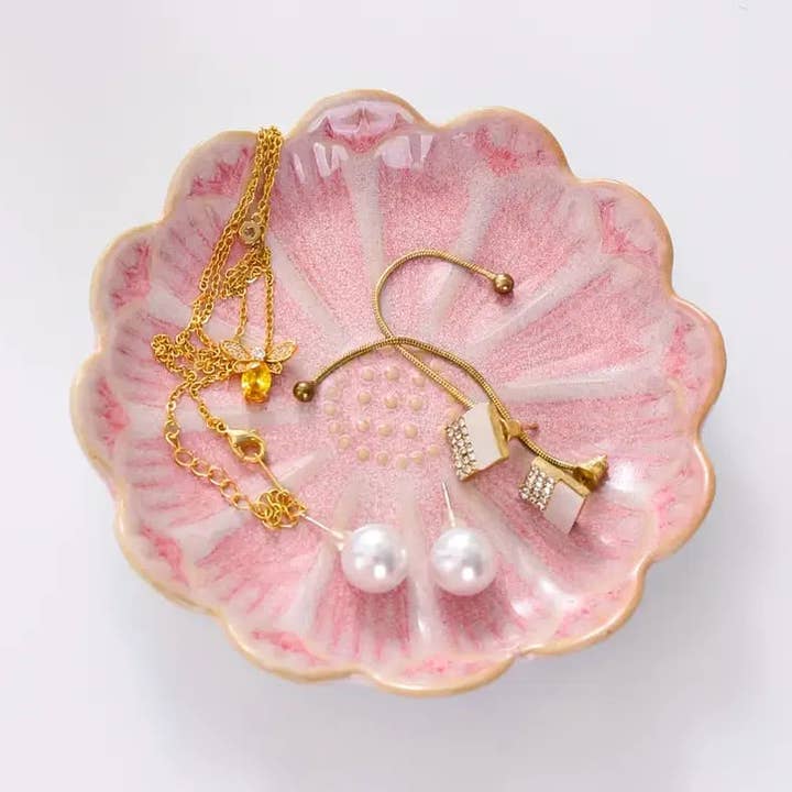 Floral Ceramic Jewelry Dish – Elegant Vanity Tray for Accessories & Home Décor for wholesale by Huis Van Merken