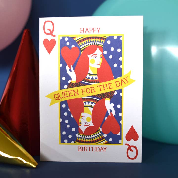Printer Johnson Ltd – wholesale Birthday card – Queen | Birthday card | Playing card, queen for the day2