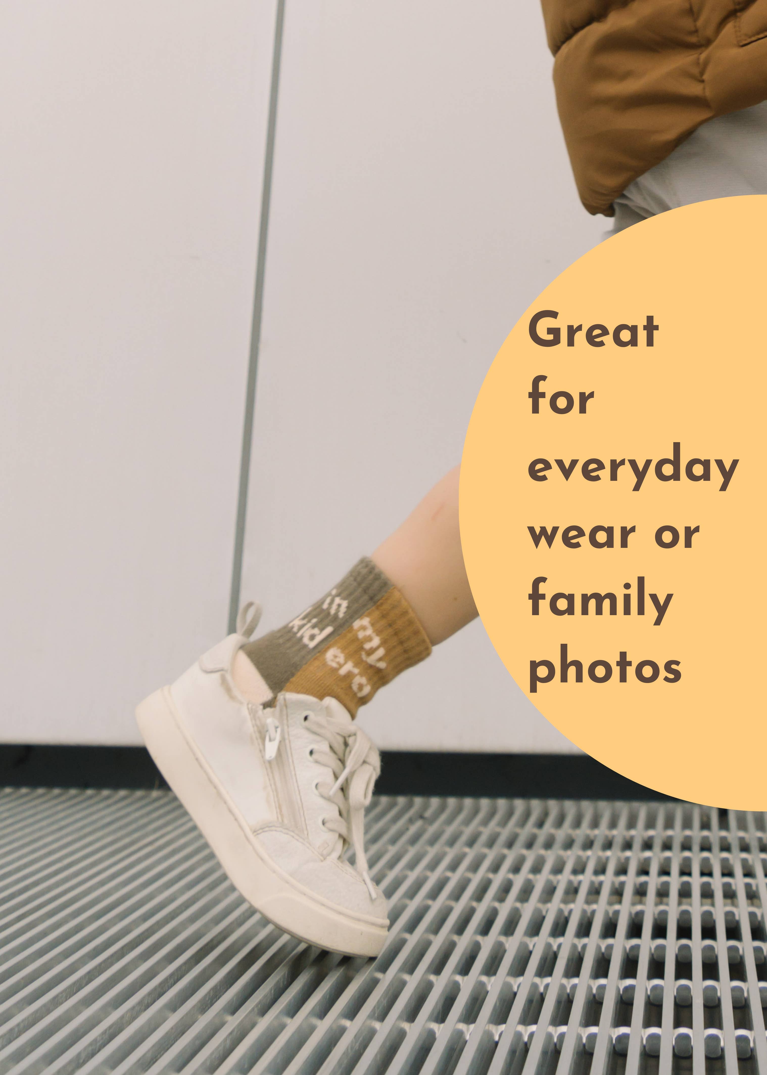 Dot of Honey | Mom + Mini - Wholesale Socks - Kids - Baby/Toddler Half-Crew Socks 2-Pack, Kid Era & Retro Stripe5