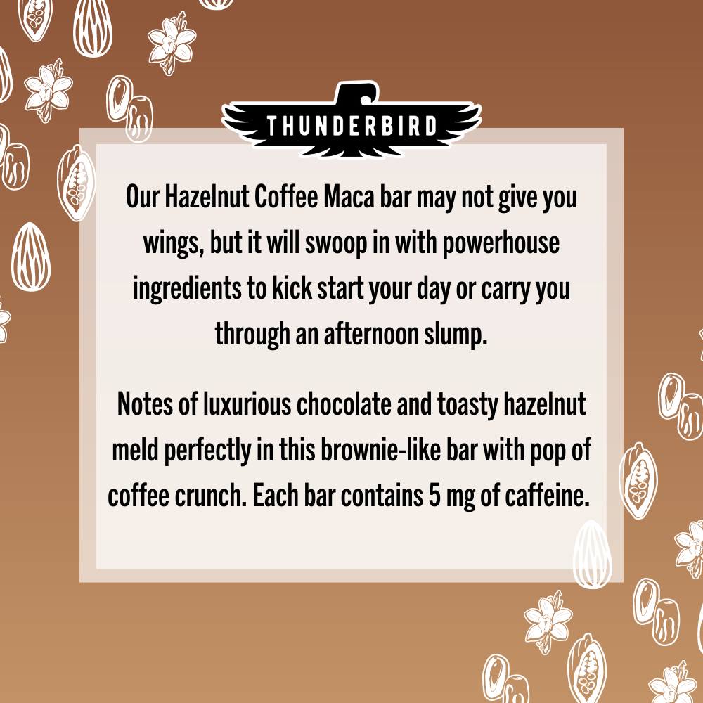 Thunderbird Real Food Bars - Wholesale Snack Bar - Hazelnut Coffee Maca - Box of 12 Bars3