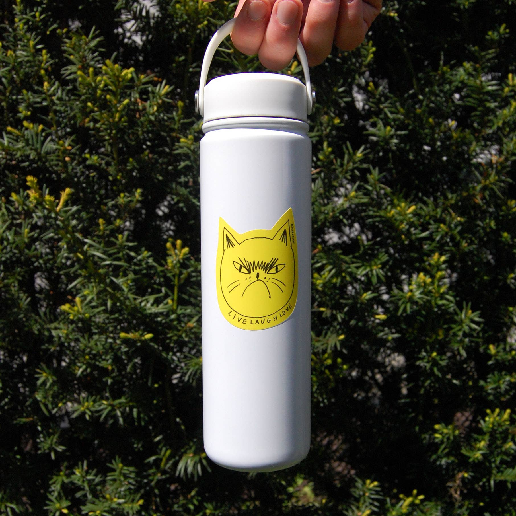 Badger & Burke - Wholesale Sticker - Snitty Kitty "Live Laugh Love" Sticker1