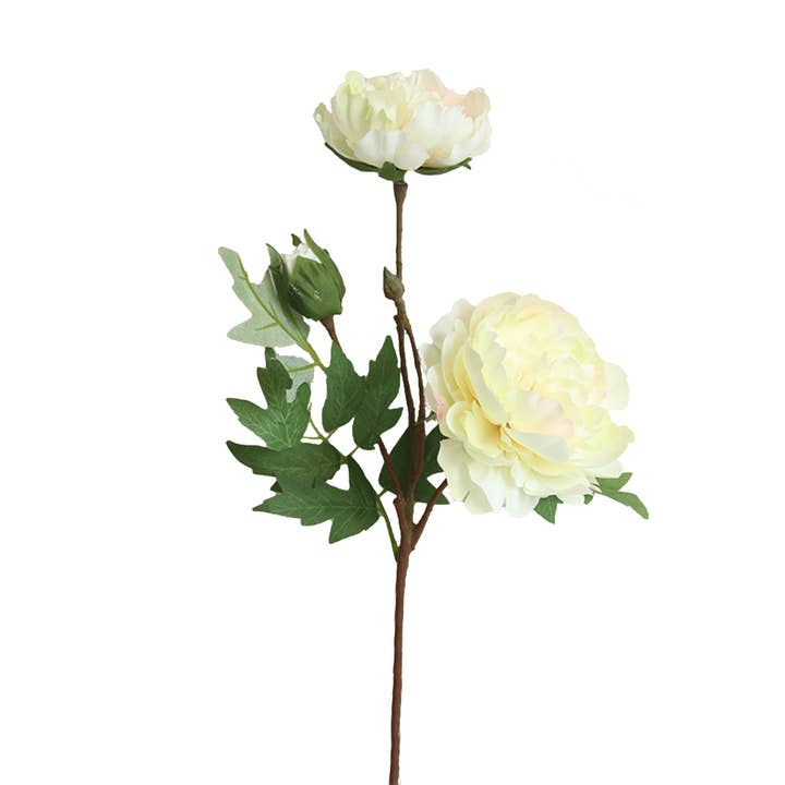 Sun Decorer - Wholesale Artificial flowers - Artificial Moutan Peony Flowers Stems (Set of 3)